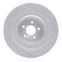 R1 10-18 Mercedes-Benz E63 AMG Rear Left Drilled & Slotted Geo-Carbon Rotor