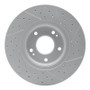 R1 10-13 Hyundai Santa Fe Front Left Drilled & Slotted Geo-Carbon Rotor
