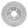 R1 05-22 Acura TSX Rear Right Drilled & Slotted Geo-Carbon Rotor
