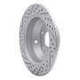 R1 10-21 Hyundai Santa Fe Rear Right Drilled & Slotted Geo-Carbon Rotor