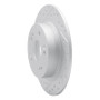 R1 05-22 Acura TSX Rear Left Drilled & Slotted Geo-Carbon Rotor