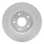 R1 05-22 Acura TSX Rear Left Drilled & Slotted Geo-Carbon Rotor