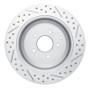 R1 07-12 Hyundai Veracruz Rear Left Drilled & Slotted Geo-Carbon Rotor