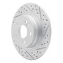 R1 08-15 Mercedes-Benz C250 Rear Right Drilled & Slotted Geo-Carbon Rotor