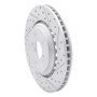 R1 14-20 Acura MDX Front Right Drilled & Slotted Geo-Carbon Rotor