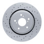 R1 14-20 Acura TLX Front Left Drilled & Slotted Geo-Carbon Rotor