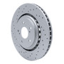 R1 14-20 Acura TLX Front Left Drilled & Slotted Geo-Carbon Rotor