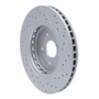 R1 14-20 Acura TLX Front Left Drilled & Slotted Geo-Carbon Rotor