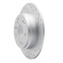 R1 99-11 Acura TL Rear Right Drilled & Slotted Geo-Carbon Rotor