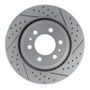 R1 07-21 Ford F-150 RWD Front Right Drilled & Slotted Geo-Carbon Rotor