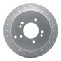 R1 01-16 Hyundai Santa Fe Rear Right Drilled & Slotted Geo-Carbon Rotor