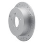 R1 01-16 Hyundai Santa Fe Rear Left Drilled & Slotted Geo-Carbon Rotor