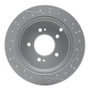 R1 01-16 Hyundai Santa Fe Rear Left Drilled & Slotted Geo-Carbon Rotor