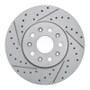 R1 14-20 Cadillac Cts Front Left Drilled & Slotted Geo-Carbon Rotor