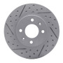 R1 12-25 Dodge Attitude (Mexico) Front Right Drilled & Slotted Geo-Carbon Rotor