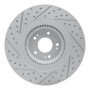 R1 12-17 Genesis G80 Front Right Drilled & Slotted Geo-Carbon Rotor
