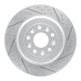 R1 05-19 Ford Taurus X Rear Right Drilled & Slotted Geo-Carbon Rotor