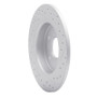 R1 12-18 Ford Focus Rear Left Drilled & Slotted Geo-Carbon Rotor