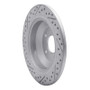 R1 09-20 Genesis G80 Rear Right Drilled & Slotted Geo-Carbon Rotor