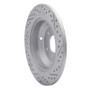 R1 09-20 Genesis G80 Rear Left Drilled & Slotted Geo-Carbon Rotor