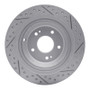 R1 09-20 Genesis G80 Rear Left Drilled & Slotted Geo-Carbon Rotor