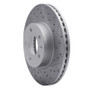 R1 13-25 Cadillac Ct4 Front Right Drilled & Slotted Geo-Carbon Rotor