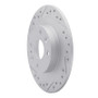 R1 90-03 Ford Escort Rear Right Drilled & Slotted Geo-Carbon Rotor