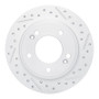 R1 11-26 Hyundai Kona Rear Right Drilled & Slotted Geo-Carbon Rotor