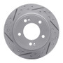 R1 11-26 Hyundai Elantra Coupe Rear Left Drilled & Slotted Geo-Carbon Rotor