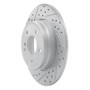 R1 94-11 Mercedes-Benz E420 Rear Left Drilled & Slotted Geo-Carbon Rotor