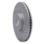 R1 11-17 Genesis G80 Front Right Drilled & Slotted Geo-Carbon Rotor