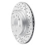 R1 92-99 Mercedes-Benz 500Sec Rear Right Drilled & Slotted Geo-Carbon Rotor