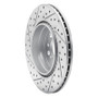 R1 92-99 Mercedes-Benz 500Sec Rear Right Drilled & Slotted Geo-Carbon Rotor