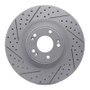 R1 11-17 Genesis G80 Front Left Drilled & Slotted Geo-Carbon Rotor