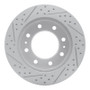 R1 01-25 Chevrolet Silverado 3500 Front Right Drilled & Slotted Geo-Carbon Rotor