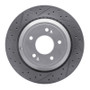 R1 11-17 Hyundai Equus Rear Left Drilled & Slotted Geo-Carbon Rotor