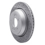 R1 11-17 Hyundai Equus Rear Left Drilled & Slotted Geo-Carbon Rotor