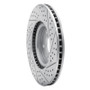 R1 08-17 Cadillac Cts Front Left Drilled & Slotted Geo-Carbon Rotor