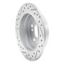 R1 83-95 Mercedes-Benz 300E Rear Right Drilled & Slotted Geo-Carbon Rotor