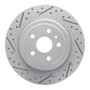 R1 08-14 Cadillac Cts Rear Left Drilled & Slotted Geo-Carbon Rotor