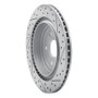 R1 08-14 Cadillac Cts Rear Left Drilled & Slotted Geo-Carbon Rotor