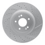 R1 10-16 Hyundai Genesis Coupe Front Right Drilled & Slotted Geo-Carbon Rotor