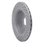 R1 10-16 Hyundai Genesis Coupe Rear Right Drilled & Slotted Geo-Carbon Rotor