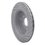 R1 10-16 Hyundai Genesis Coupe Rear Left Drilled & Slotted Geo-Carbon Rotor