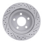 R1 93-97 Chevrolet Camaro Rear Left Drilled & Slotted Geo-Carbon Rotor