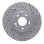 R1 09-11 Hyundai Genesis Sedan Front Right Drilled & Slotted Geo-Carbon Rotor