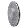 R1 09-11 Hyundai Genesis Sedan Front Right Drilled & Slotted Geo-Carbon Rotor