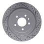 R1 13-19 Cadillac ATS Rear Right Drilled & Slotted Geo-Carbon Rotor
