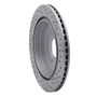 R1 13-19 Cadillac ATS Rear Right Drilled & Slotted Geo-Carbon Rotor