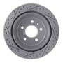 R1 13-19 Cadillac ATS Rear Right Drilled & Slotted Geo-Carbon Rotor